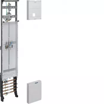 Hager ZH53Q1NT komplett mätarfält universZ, 1350x250mm, 3-fas, 1 mätarplats, 10 mm², med frånskiljningsfunktion