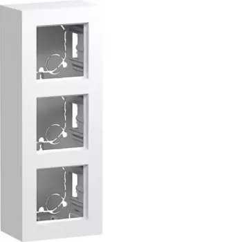 HAGER WAD8310WM utanpåliggande kapsling 3-fack, A.8 Design, ren vit