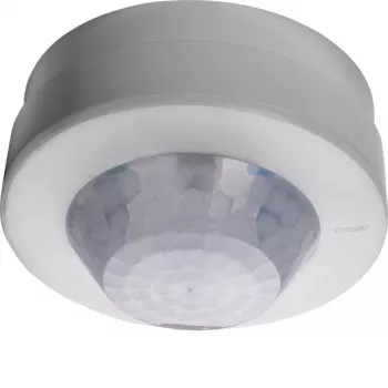 Hager EER513 360° utanpåliggande PIR-rörelsedetektor, 20 m räckvidd, IP55, vit