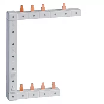 HAGER KCF963L vertikal vänster fasskena, 2-radig, 63 A, 12 moduler, stifttyp