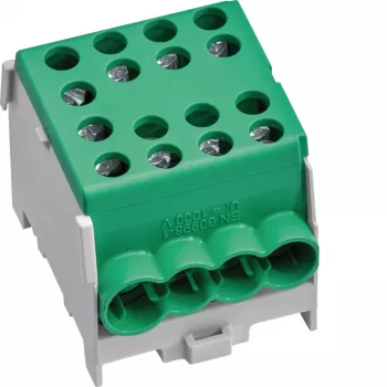 HAGER KH35E8 1-polig huvudledningsförgreningsklämblock, 10-35 mm², 125 A, grön
