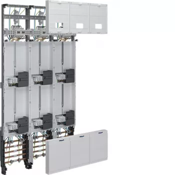 Hager universZ komplett mätarfält 1350x750 mm 3-fas 6 mätarplatser 10 mm² med frånskiljning ZL53W8NT