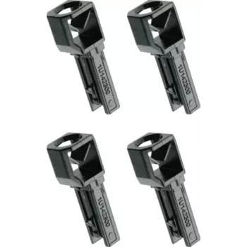 Hager univers Z Hood Tower Top Part UZ01A4, Low Level, Light Grey, 4-Pack