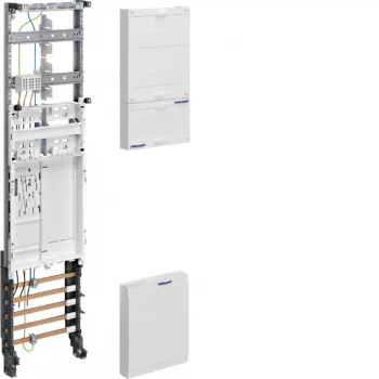 HAGER ZH3EN27 komplett mätarfält, 1 mätarplats, BKE-I, Universal Z, 1-fält, 1050 mm höjd