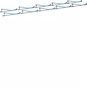 HAGER KU9S20YZ KNX Y-anslutningskabel, 1 kontakt till 2 uttag, 20 cm, svart/blå, 10-pack