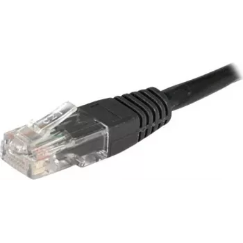 EXERTIS CONNECT Cat6 U/UTP patchkabel, 1 m, svart, RJ45, spärrskydd 246772