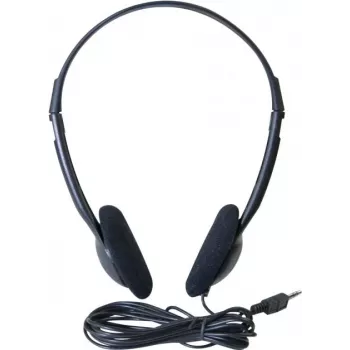 Exertis Connect on-ear-headset med mikrofon, 3,5 mm tele, svart (059204)