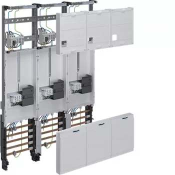 HAGER komplett mätarskåp 3-punkt Universal Hessen 1050 mm 3-fält ZL34C4N