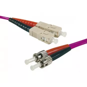 EXERTIS CONNECT fiberpatchkabel Eco, OM4 50/125µm, ST till SC duplex, erika-violett, 5 m 392824