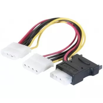 EXERTIS CONNECT SATA-strömadapterkabel, SATA till 3x Molex, 1x SATA kontakt / 3x Molex uttag, SATA-splitterkabel – anslut upp till 3 hårddiskar till en SATA-strömport (147559)