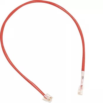 HAGER ZZ12LMN043 patchkabel RJ12 till RJ12, röd, 430 mm
