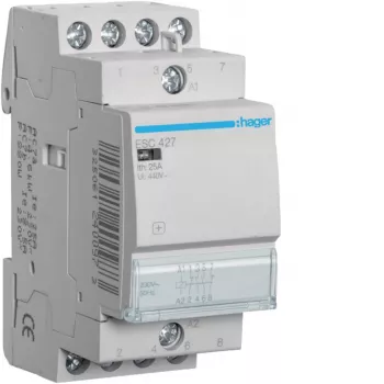 HAGER ESC427 modulär kontaktor 25A 2NO+2NC 230V AC
