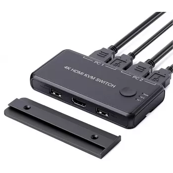 Exertis Connect mini KVM-switch, 2 portar, HDMI / USB (060182)