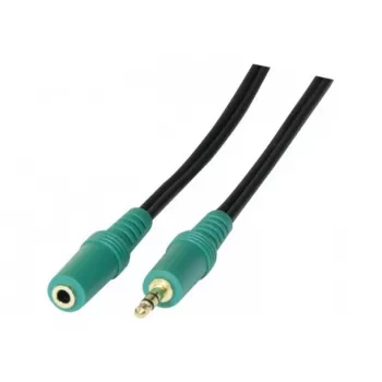 EXERTIS CONNECT 3,5 mm stereo ljudförlängningskabel M/F 3,0 m svart 108865