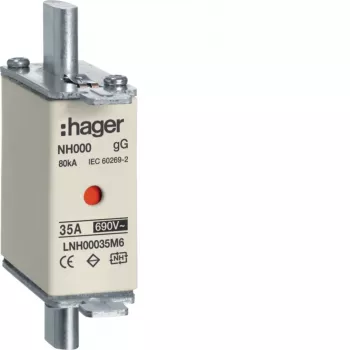 HAGER LNH00035M6 NH Fuse Link NH00 gG 690V 35A
