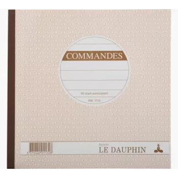 Le Dauphin Manifold Commandes orderformulärblock, 210 x 210 mm, 2-delat självkopierande, 50 set, vit/gul (1172D)