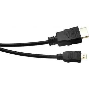 EXERTIS CONNECT micro-HDMI-kabel, high speed med Ethernet, förgylld, HDMI typ A till micro HDMI typ D, 2,0 m 128495