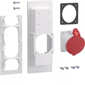 HAGER ZY32CEE universZ CEE-flänsuttag 32A 5-polig 400V IP44 röd