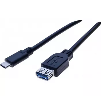 EXERTIS CONNECT USB-C till USB-A adapterkabel, 50 cm, svart 150319