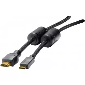 EXERTIS CONNECT mini-HDMI-kabel, high-speed HDMI, förgylld, HDMI typ A kontakt till mini-HDMI typ C kontakt, 3,0 m 128280