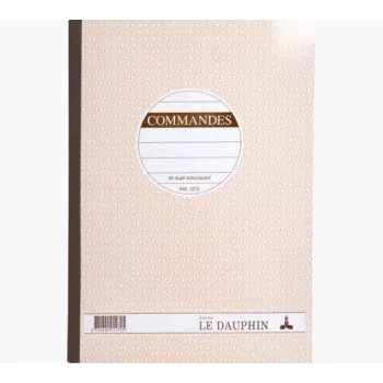 LE DAUPHIN Manifold Commandes A4 orderformulär med genomslag, 2-delat, självkopierande, 297 x 210 mm, 50 set per block 1272D
