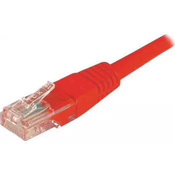 EXERTIS CONNECT Cat.6 U/UTP patchkabel, RJ45, röd, 20 m, med spärrhake-skydd 243762