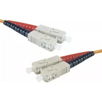 EXERTIS CONNECT LWL-patchkabel Eco, 50/125 µm, OM2-fiber, SC duplex kontakt/kontakt, orange, 10,0 m UPC-polish 392696