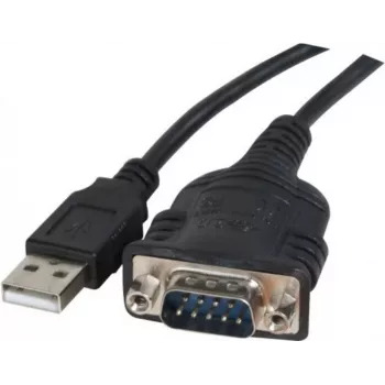 Exertis Connect 040341 USB Type-A till DB-9 RS-232 seriell adapterkabel, 1 m, svart