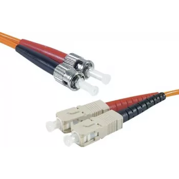 EXERTIS CONNECT ST/UPC till SC/UPC multimode duplex fiberoptisk patchkabel, OM2 50/125µm, LSZH, orange, 2 m 392702