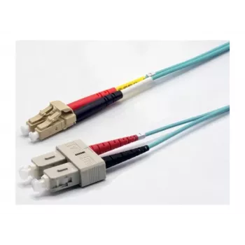 Ekivalan OM3 duplex fiberoptisk patchkabel LC/SC 2 m aqua COZOM3DCLC2SA0020A