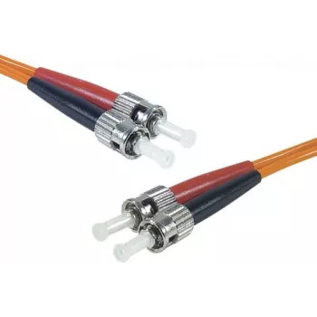 Exertis Connect 1 m ST/UPC till ST/UPC OM2 duplex multimode fiberoptisk patchkabel, LSZH, orange 392711