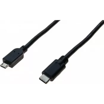 Exertis Connect USB-C till Micro-USB Type B-kabel, USB 2.0, 1 m, svart 532481