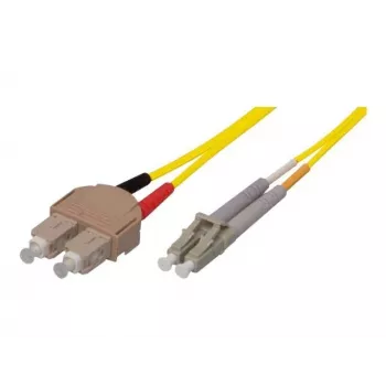 TECLINE OS2 singelmode fiberoptisk patchkabel SC duplex till LC duplex, 9/125 µm, UPC, LSZH, gul, 7,5 m 39989607