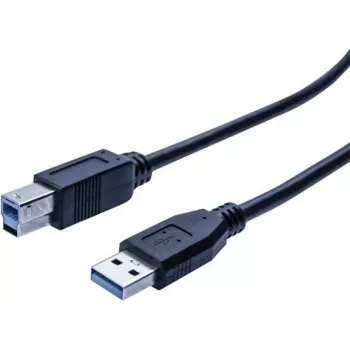 EXERTIS CONNECT USB 3.0-kabel, USB-A kontakt till USB-B kontakt, 1,0 m, svart, 5 Gbps 532464