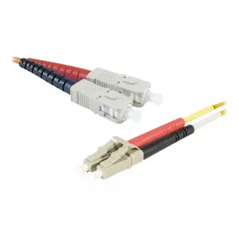 Exertis Connect LC/UPC till ST/UPC multimode duplex fiberoptisk patchkabel, OM2 50/125µm, LSZH, orange, 3 m 392673