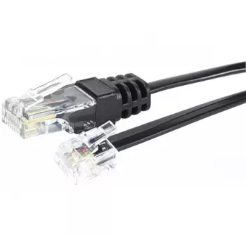 EXERTIS CONNECT telefonkabel RJ11 kontakt till RJ45 kontakt svart 10 m EXC285011