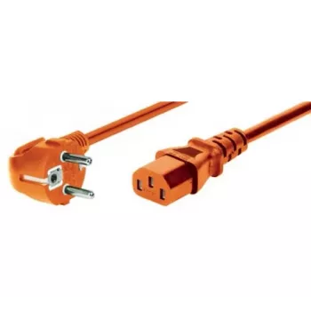 EXERTIS CONNECT 1,8 m orange vinklad Schuko-till-IEC-C13-strömkabel 808072