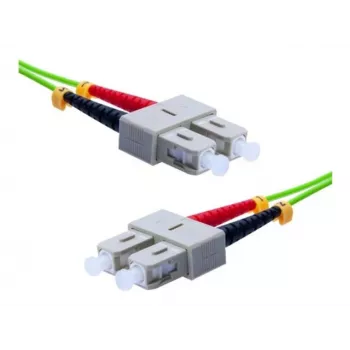 EXERTIS CONNECT OM5 SC duplex till SC duplex fiberoptisk patchkabel, 50/125 µm, UPC, limegrön, 2 m 392902