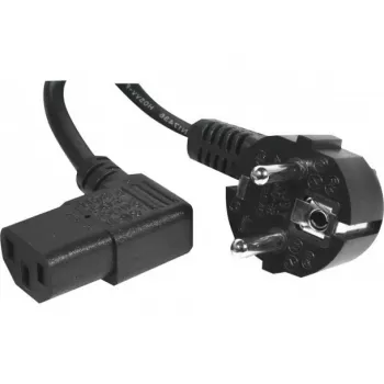 EXERTIS CONNECT nätkabel, Schuko-kontakt till vinklad IEC C13-kontakt, svart, 3,0 m 808211