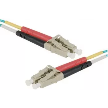 EXERTIS CONNECT HD OM3 LC duplex fiberoptisk patchkabel, 50/125 µm, aqua, 0,5 m 392720