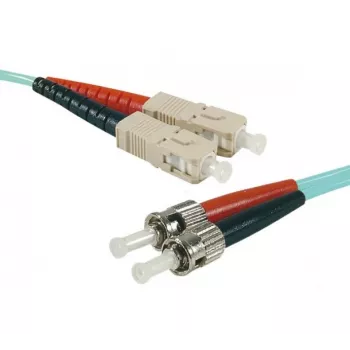Exertis Connect HD OM3 fiberoptisk patchkabel, 50/125 µm, 2x ST till SC duplex, aqua, 15 m 392767