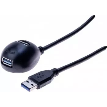 Exertis Connect USB-Cradle förlängningskabel, USB-A hane till USB-A hona, 1,5 m, svart 532533