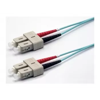 Ekivalan OM3 duplex patchkabel, 50/125 µm, SC/SC, aqua, 10 m COZOM3DCDC2SA0100A