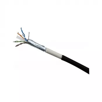 EXERTIS CONNECT Cat.6 F/UTP vattentät outdoor-patchkabel, 15 m, svart 845045