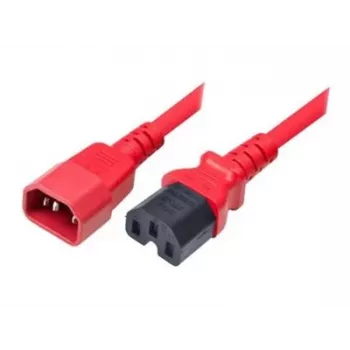 Exertis Connect IEC C14 till C15 nätkabel, röd, 1,8 m 808364