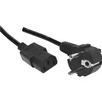 Exertis Connect 3 m vinklad Schuko till C13 nätkabel, halogenfri, svart 807951