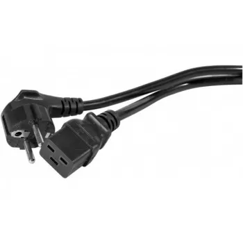 EXERTIS CONNECT 16 A vinklad Schuko till rak C19 nätkabel, 3 m, svart 808018