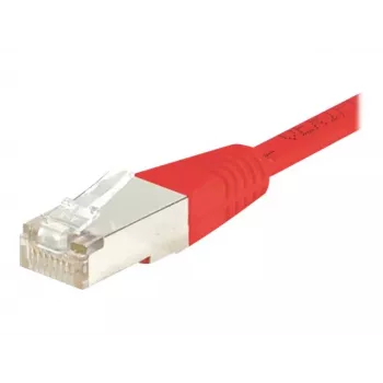 EXERTIS CONNECT Cat6 F/UTP patchkabel, röd, 50 m, slimline-böjskydd 853351