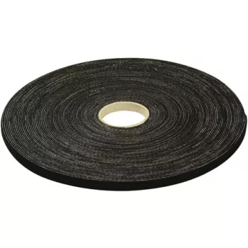 EXERTIS CONNECT kardborreband för montering, 15 mm x 10 m, svart, för kabelvänlig installation av nätverks- och datakablar 629445