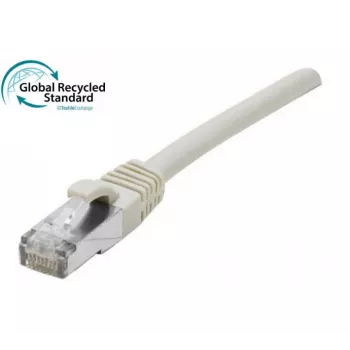 EXERTIS CONNECT RJ45 patchkabel Cat. 6, F/UTP, GRS-certifierad, grå, 0,15 m (854600)